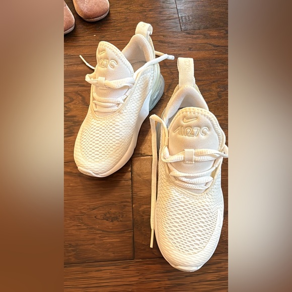 Nike Air Max 270 Triple White Sneakers - Picture 1 of 1
